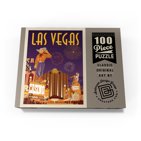 Las Vegas: Viva Vintage Vegas, Vintage Poster 100 Jigsaw Puzzle box view3