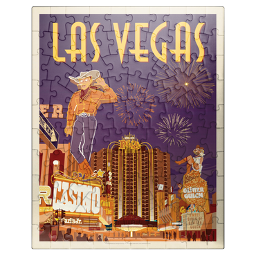 puzzleplate Las Vegas: Viva Vintage Vegas, Vintage Poster 100 Jigsaw Puzzle