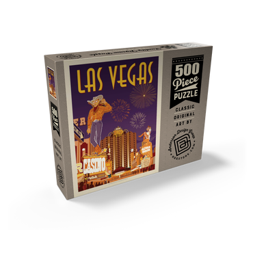 Las Vegas: Viva Vintage Vegas, Vintage Poster 500 Jigsaw Puzzle box view2