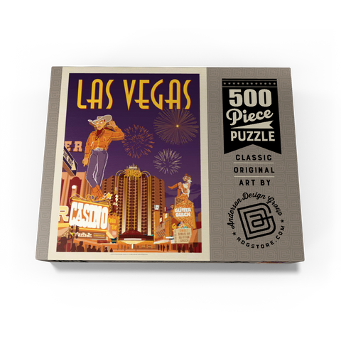 Las Vegas: Viva Vintage Vegas, Vintage Poster 500 Jigsaw Puzzle box view3