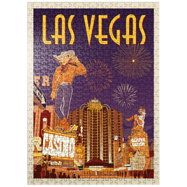puzzleplate Las Vegas: Viva Vintage Vegas, Vintage Poster 500 Jigsaw Puzzle