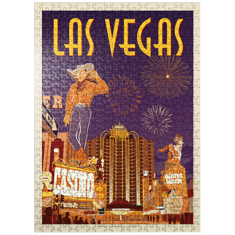 puzzleplate Las Vegas: Viva Vintage Vegas, Vintage Poster 500 Jigsaw Puzzle