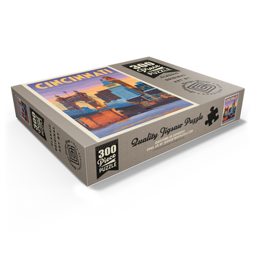 Cincinnati, OH: Riverfront, Vintage Poster 300 Jigsaw Puzzle box view1