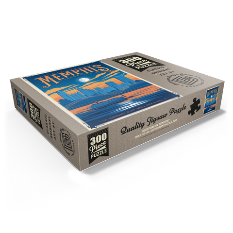 Memphis, TN: Home of Blues, Rock n' Roll, and Soul, Vintage Poster 300 Jigsaw Puzzle box view1