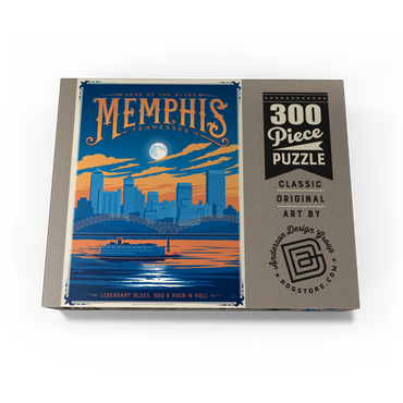 Memphis, TN: Home of Blues, Rock n' Roll, and Soul, Vintage Poster 300 Jigsaw Puzzle box view3