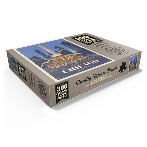 Chicago, IL: Fountain Of Light, Vintage Poster 300 Jigsaw Puzzle box view1