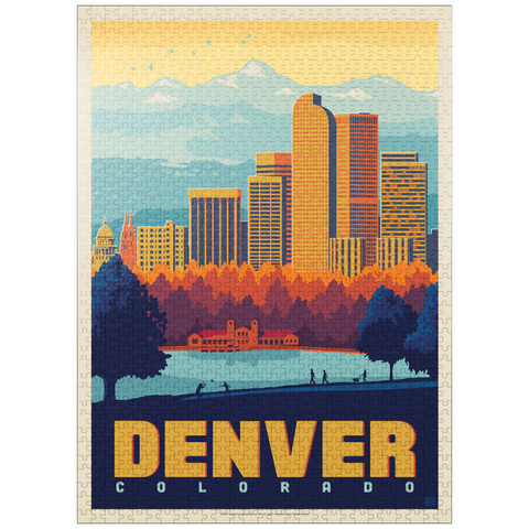 puzzleplate Denver, Colorado: City Park, Vintage Poster 1000 Jigsaw Puzzle
