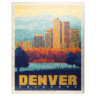 puzzleplate Denver, Colorado: City Park, Vintage Poster 100 Jigsaw Puzzle
