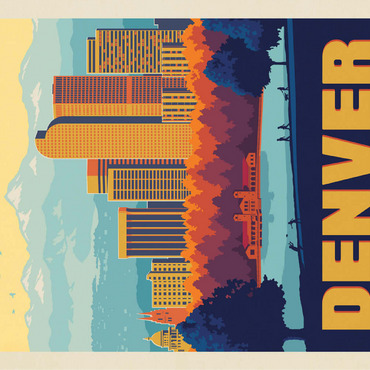 Denver, Colorado: City Park, Vintage Poster 100 Jigsaw Puzzle 3D Modell