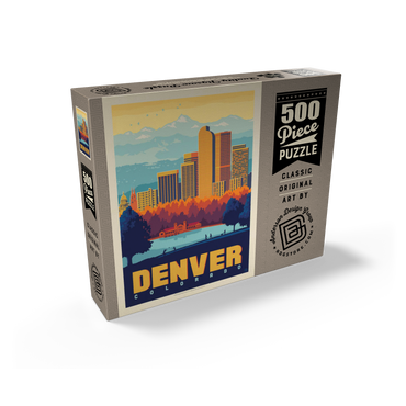 Denver, Colorado: City Park, Vintage Poster 500 Jigsaw Puzzle box view2