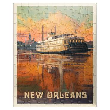 puzzleplate New Orleans: Riverboat, Vintage Poster 100 Jigsaw Puzzle