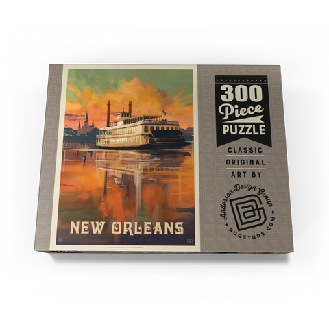New Orleans: Riverboat, Vintage Poster 300 Jigsaw Puzzle box view3
