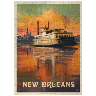 puzzleplate New Orleans: Riverboat, Vintage Poster 300 Jigsaw Puzzle