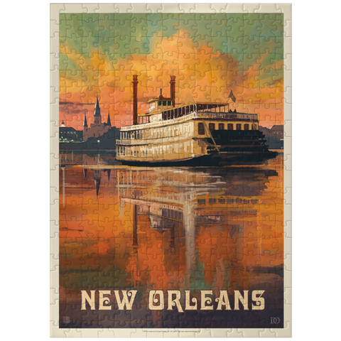 puzzleplate New Orleans: Riverboat, Vintage Poster 300 Jigsaw Puzzle