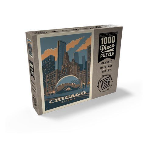 Chicago, IL: Magic Bean, Vintage Poster 1000 Jigsaw Puzzle box view2