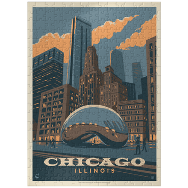 puzzleplate Chicago, IL: Magic Bean, Vintage Poster 300 Jigsaw Puzzle