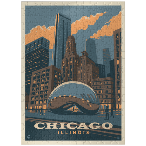 puzzleplate Chicago, IL: Magic Bean, Vintage Poster 300 Jigsaw Puzzle