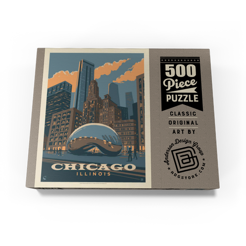 Chicago, IL: Magic Bean, Vintage Poster 500 Jigsaw Puzzle box view3
