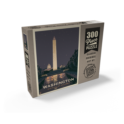 Washington DC: Reflections Of Freedom, Vintage Poster 300 Jigsaw Puzzle box view2
