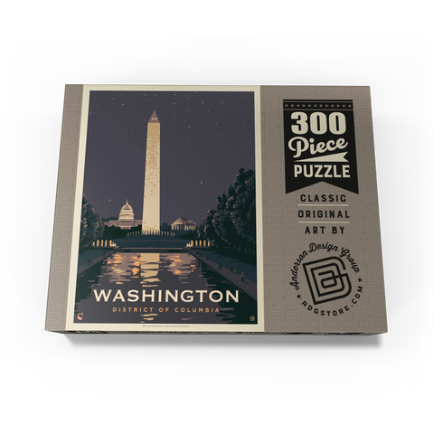 Washington DC: Reflections Of Freedom, Vintage Poster 300 Jigsaw Puzzle box view3