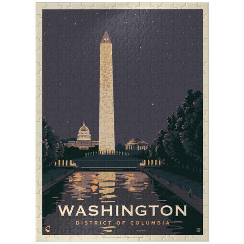 puzzleplate Washington DC: Reflections Of Freedom, Vintage Poster 300 Jigsaw Puzzle