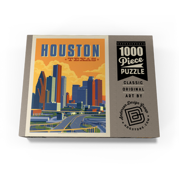 Houston, Texas: Skyline, Vintage Poster 1000 Jigsaw Puzzle box view3