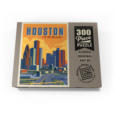 Houston, Texas: Skyline, Vintage Poster 300 Jigsaw Puzzle box view3
