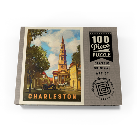 Charleston, South Carolina: St Philip's Church, Vintage Poster 100 Jigsaw Puzzle box view3