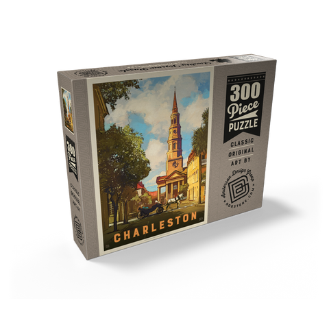 Charleston, South Carolina: St Philip's Church, Vintage Poster 300 Jigsaw Puzzle box view2