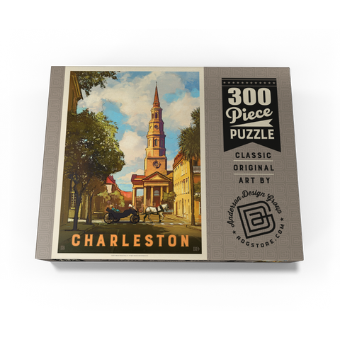 Charleston, South Carolina: St Philip's Church, Vintage Poster 300 Jigsaw Puzzle box view3