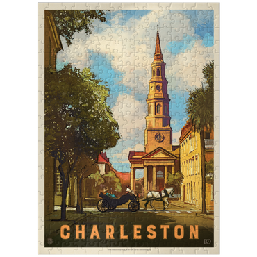 puzzleplate Charleston, South Carolina: St Philip's Church, Vintage Poster 300 Jigsaw Puzzle