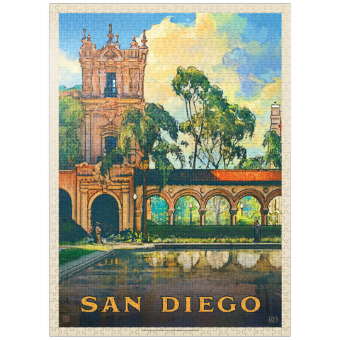 puzzleplate San Diego, CA: Balboa Park, Vintage Poster 1000 Jigsaw Puzzle