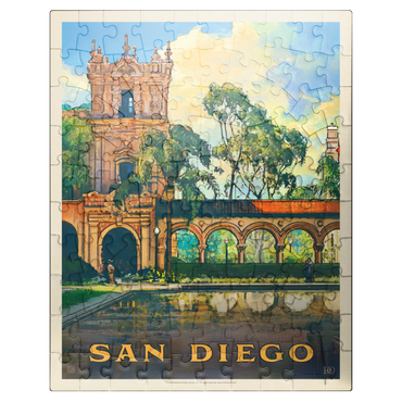 puzzleplate San Diego, CA: Balboa Park, Vintage Poster 100 Jigsaw Puzzle