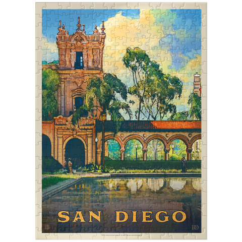 puzzleplate San Diego, CA: Balboa Park, Vintage Poster 300 Jigsaw Puzzle