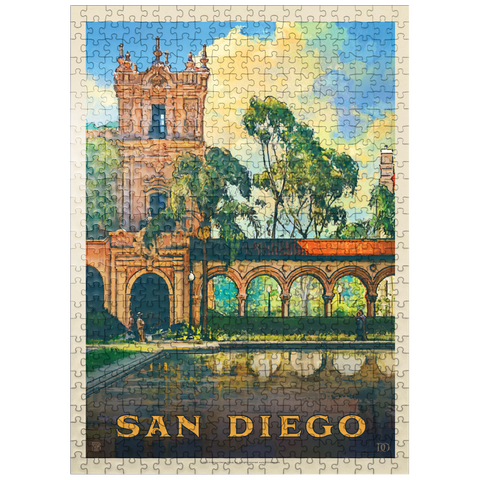 puzzleplate San Diego, CA: Balboa Park, Vintage Poster 500 Jigsaw Puzzle