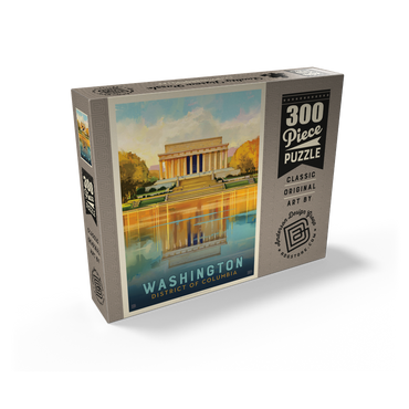 Washington, DC: Lincoln Memorial, Vintage Poster 300 Jigsaw Puzzle box view2
