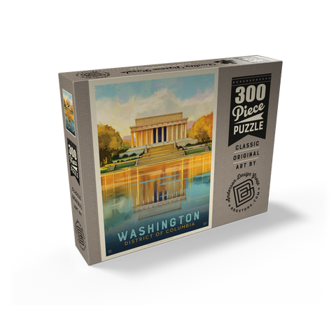 Washington, DC: Lincoln Memorial, Vintage Poster 300 Jigsaw Puzzle box view2