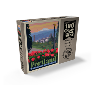 Portland, Oregon: City Of Roses, Vintage Poster 100 Jigsaw Puzzle box view2