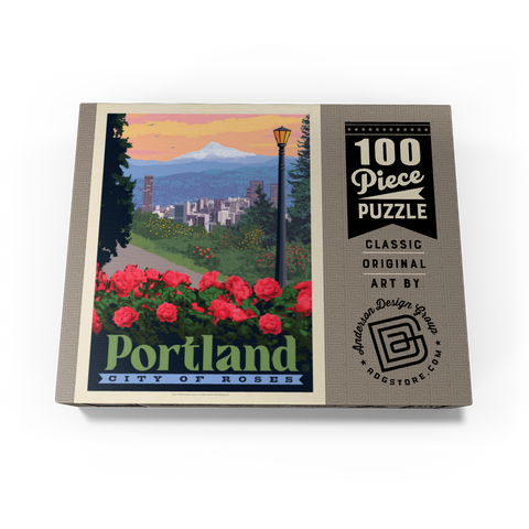 Portland, Oregon: City Of Roses, Vintage Poster 100 Jigsaw Puzzle box view3
