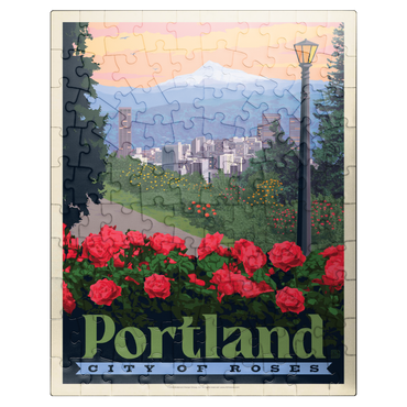 puzzleplate Portland, Oregon: City Of Roses, Vintage Poster 100 Jigsaw Puzzle
