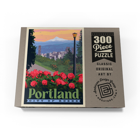 Portland, Oregon: City Of Roses, Vintage Poster 300 Jigsaw Puzzle box view3