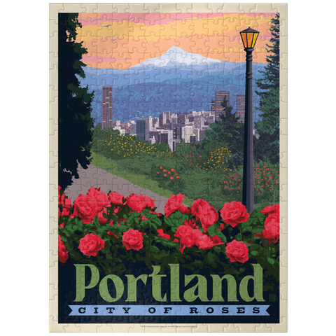 puzzleplate Portland, Oregon: City Of Roses, Vintage Poster 300 Jigsaw Puzzle