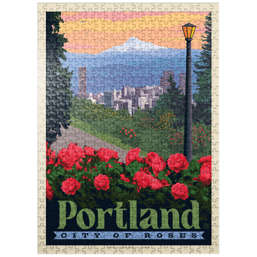 puzzleplate Portland, Oregon: City Of Roses, Vintage Poster 500 Jigsaw Puzzle