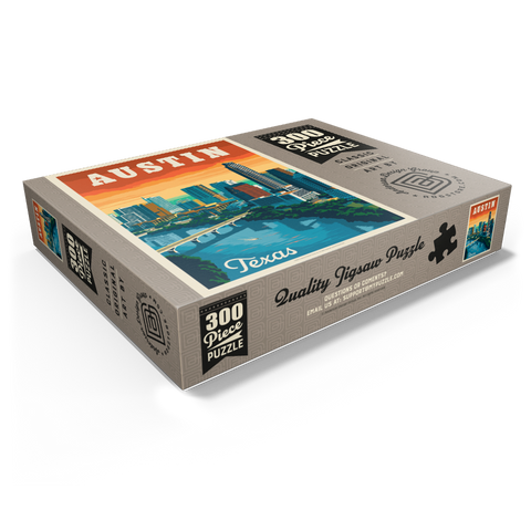Austin, Texas: Skyline, Vintage Poster 300 Jigsaw Puzzle box view1