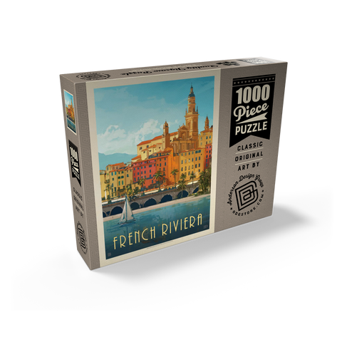 France: French Riviera, Vintage Poster 1000 Jigsaw Puzzle box view2