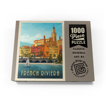 France: French Riviera, Vintage Poster 1000 Jigsaw Puzzle box view3