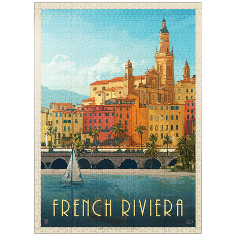 puzzleplate France: French Riviera, Vintage Poster 1000 Jigsaw Puzzle