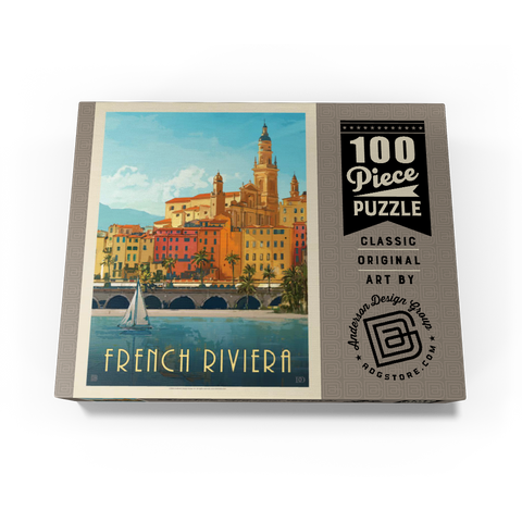 France: French Riviera, Vintage Poster 100 Jigsaw Puzzle box view3