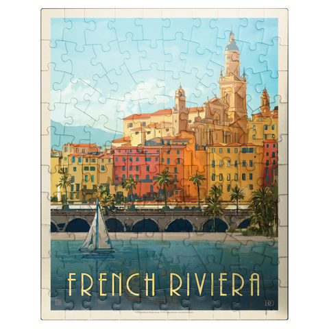 puzzleplate France: French Riviera, Vintage Poster 100 Jigsaw Puzzle