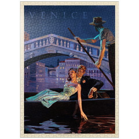puzzleplate Italy: An Evening in Venice, Vintage Poster 1000 Jigsaw Puzzle